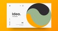 Website part for responsive web design. Abstract geometric pattern layout mock up. Landing page block vector illustration template Royalty Free Stock Photo