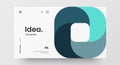 Website part for responsive web design. Abstract geometric pattern layout mock up. Landing page block vector illustration template Royalty Free Stock Photo