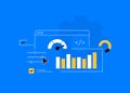Website performance testing with speed checking, load time, technical seo optimization, analytics, site monitoring