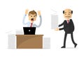 Vector of a businessman or employee get extra work