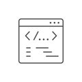 Website programming line outline icon