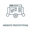 Website prototyping vector line icon, linear concept, outline sign, symbol
