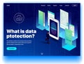 Website providing information service what is data protection Royalty Free Stock Photo