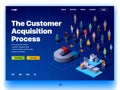 Website providing the service of the customer acquisition process