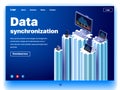 Website providing the service of data synchronization