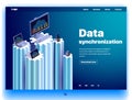 Website providing the service of data synchronization