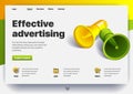 Website providing the service of effective advertising