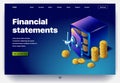 Website providing the service of financial statements