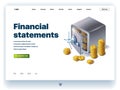 Website providing the service of financial statements