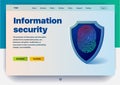 Website providing the service of information security