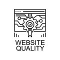 website quality icon. Element of web development signs with name for mobile concept and web apps. Detailed website quality icon Royalty Free Stock Photo