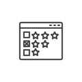 Website Ranking line icon