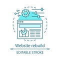 Website rebuild concept icon