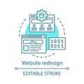 Website redesign concept icon