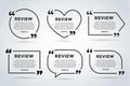 Website review quote blank template Royalty Free Stock Photo