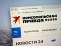 Website of Russian newspaper Komsomolskaya Pravda