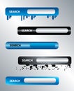 Website search boxes vector