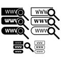 Website search icon. Internet address Vector. Browser navigation bar. Web URL symbol. Royalty Free Stock Photo