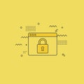 Website Security Concept with Padlock Icon in Browser Window Royalty Free Stock Photo