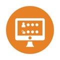 Website Security icon / orange color