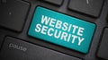 Website security text button on keyboard