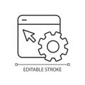 Website settings configuration linear icon Royalty Free Stock Photo
