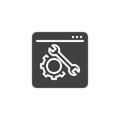 Website settings configuration vector icon