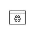 Website settings gear outline icon