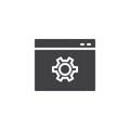 Website settings gear vector icon