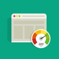 Website speed loading time vector icon, web browser seo