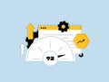 Website speed test with performance optimization, fast loading speed, and responsive web pages. Analyze website speed