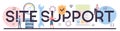 Website technical support typographic header. Idea of web page diagnostic