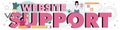 Website technical support typographic header. Idea of web page hosting, Royalty Free Stock Photo