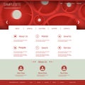 Website Template with Abstract Floral Header Design Royalty Free Stock Photo