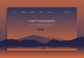 Website template with beautiful color