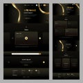 Website Template Dark with Gold