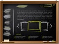 Website template design on blackboard Royalty Free Stock Photo