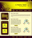 Website template design brown gold