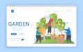 Website template design for a garden or farm orchard Royalty Free Stock Photo