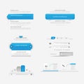 Website template design menu navigation elements with icons Royalty Free Stock Photo