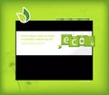 Website template with green background. Royalty Free Stock Photo