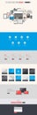 Website Template: One Page Flat Design Style Royalty Free Stock Photo