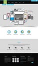 Website Template: One Page Flat Design Style Royalty Free Stock Photo