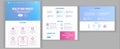 Website Template Vector. Page Business Technology. Landing Web Page. Creative Modern Layout. Payment Plan. Engineering Royalty Free Stock Photo