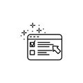 Website, test, cursor icon. Simple line, outline vector of online educationa icons for ui and ux, website or mobile application Royalty Free Stock Photo