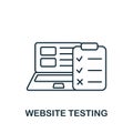 Website Testing icon. Line simple Web Development icon for templates, web design and infographics