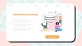 Website testing web banner or landing page. Code testing