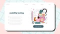 Website testing web banner or landing page. Code testing