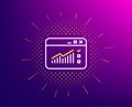 Website Traffic line icon. Report chart sign. Vector Royalty Free Stock Photo