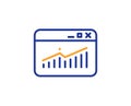 Website Traffic line icon. Report chart sign. Vector Royalty Free Stock Photo